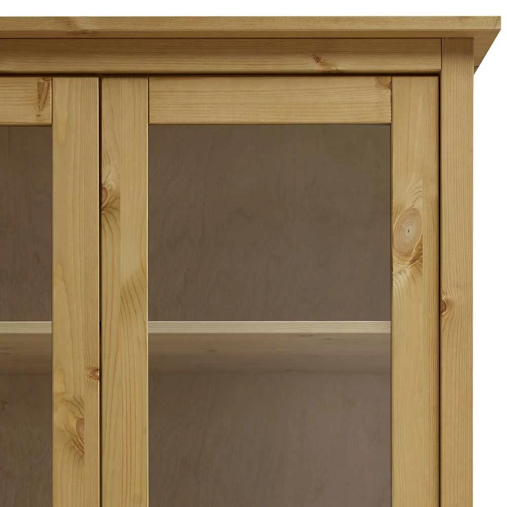 Kiefer Vitrinenschrank Geölt & Gebeizt - Jessma – Bild 4