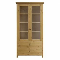 Kiefer Vitrinenschrank Geölt & Gebeizt - Jessma