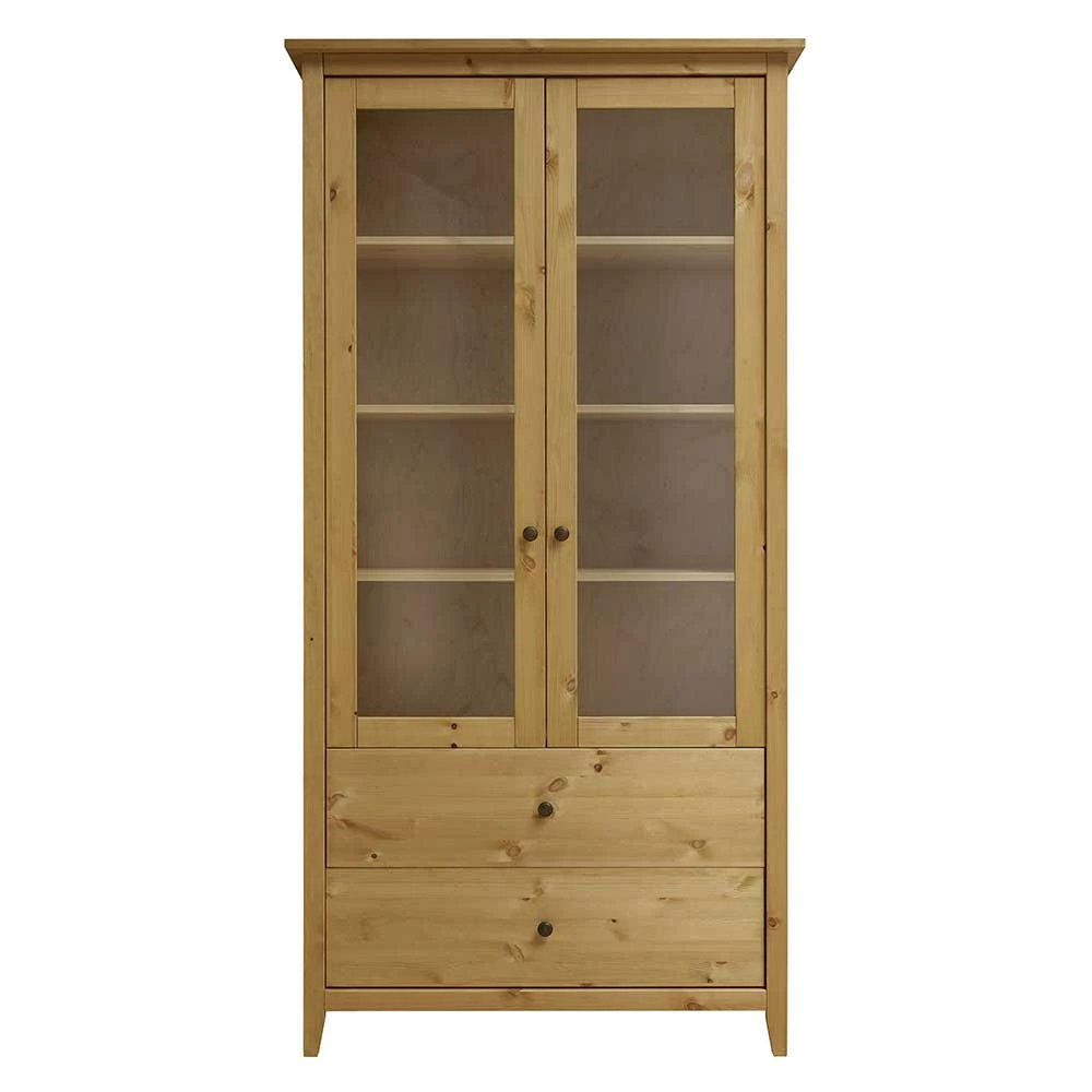 Kiefer Vitrinenschrank Geölt & Gebeizt - Jessma