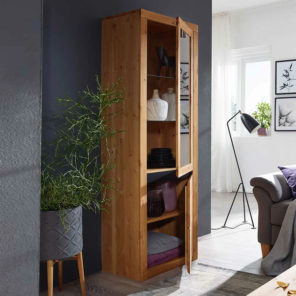 Kiefernholz Standvitrine Gebeizt & Geölt - Filedria – Bild 3