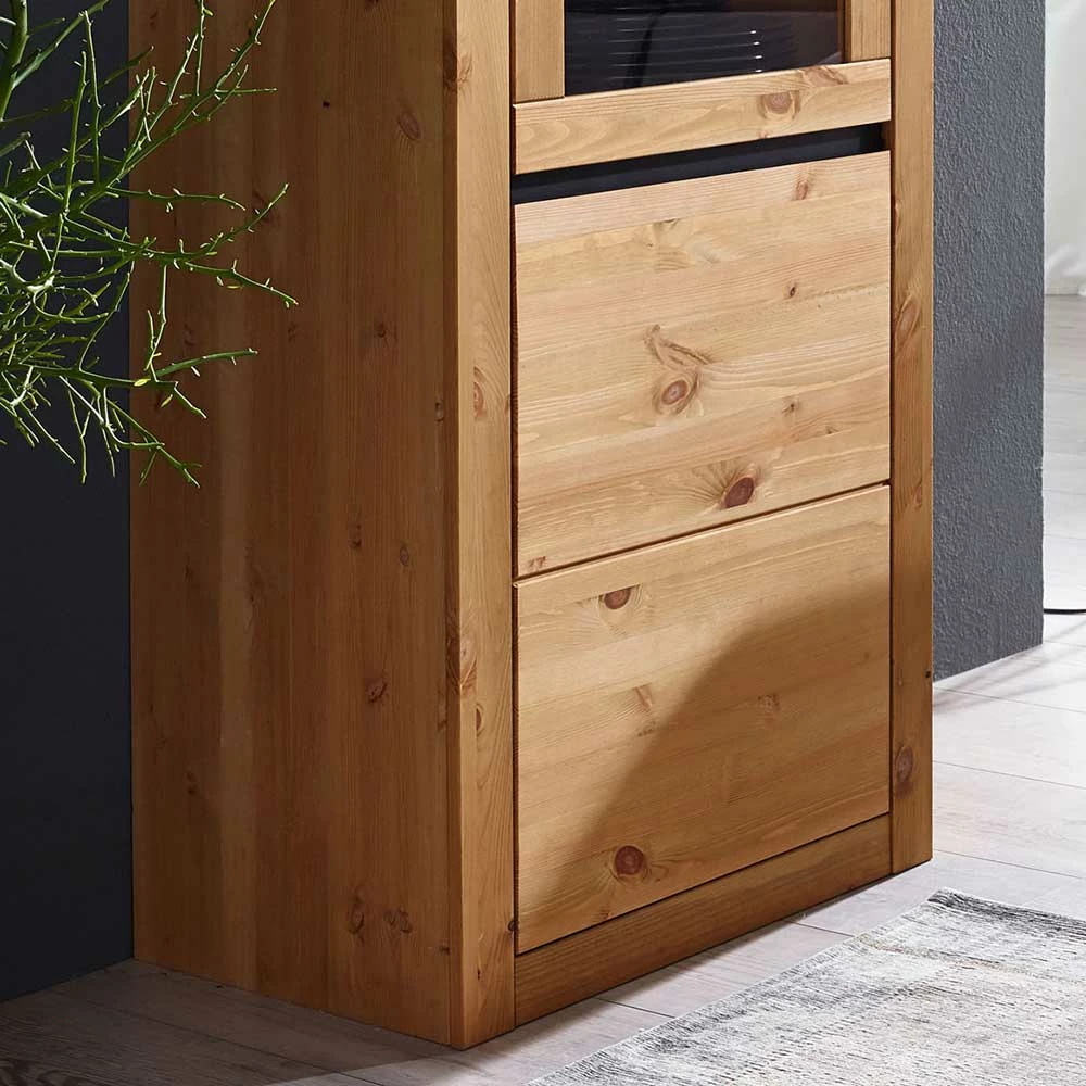 Kiefernholz Standvitrine Gebeizt & Geölt - Filedria – Bild 5