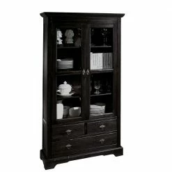 Kolonialstil Vitrine Islando In Schwarzbraun