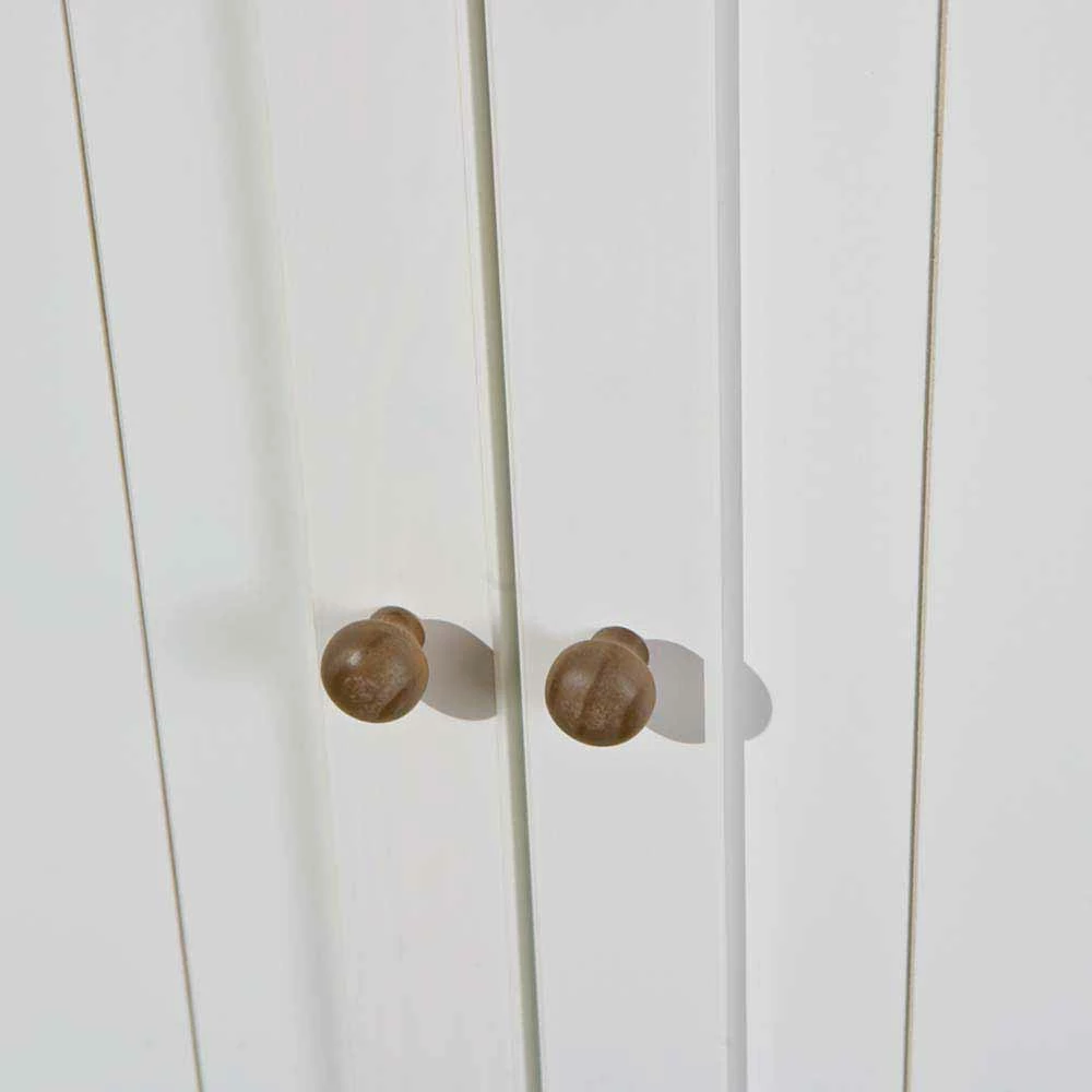 Landhaus Büfett Schrank In Weiß Mit Braun - Vatina – Bild 3