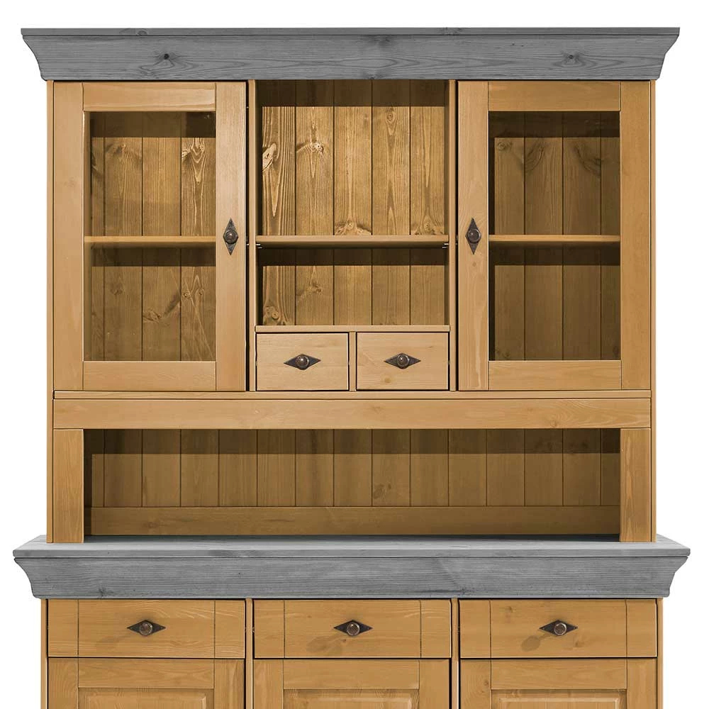 Landhaus Buffetschrank Aus Massivholz Zweifarbig - Eshelas – Bild 4
