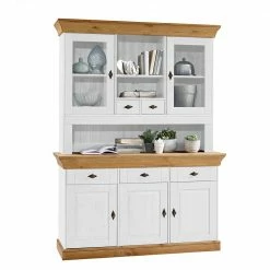 Landhaus Buffetvitrine Sibiuta In Weiß