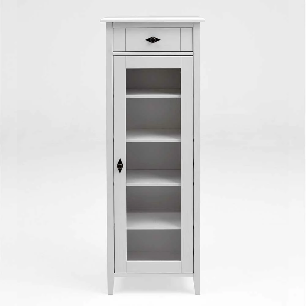 Landhaus Vitrine Fürs Badezimmer In Weiß - Satumare – Bild 2