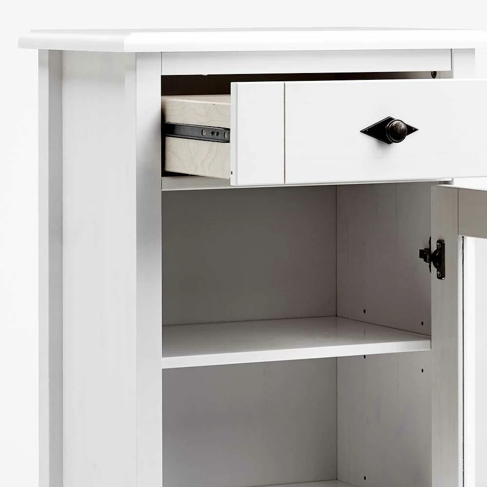 Landhaus Vitrine Fürs Badezimmer In Weiß - Satumare – Bild 6