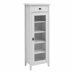 Landhaus Vitrine Fürs Badezimmer In Weiß - Satumare