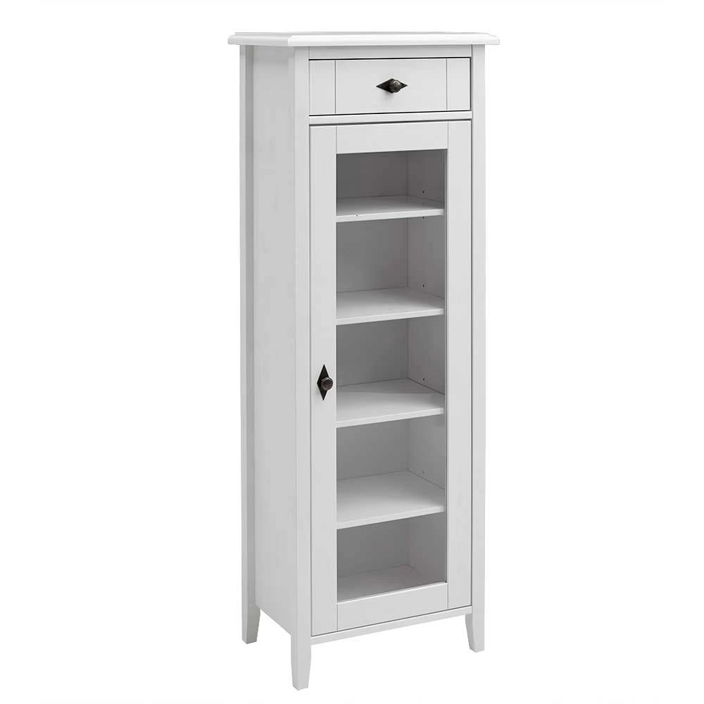 Landhaus Vitrine Fürs Badezimmer In Weiß - Satumare