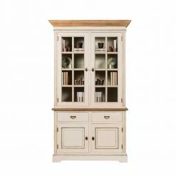 Landhaus Vitrine In Creme Weiß - Helsing
