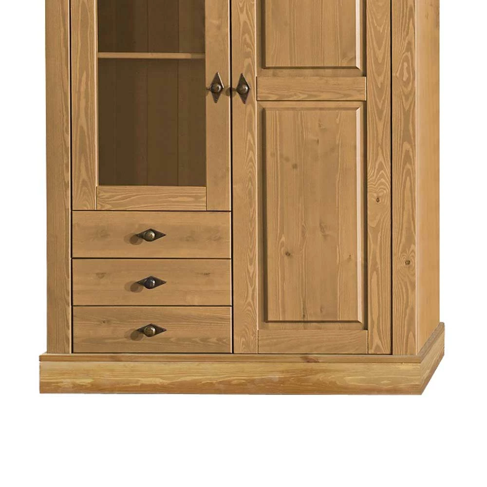 Landhaus Vitrine Piatra In Kiefer Natur Gelaugt – Bild 3