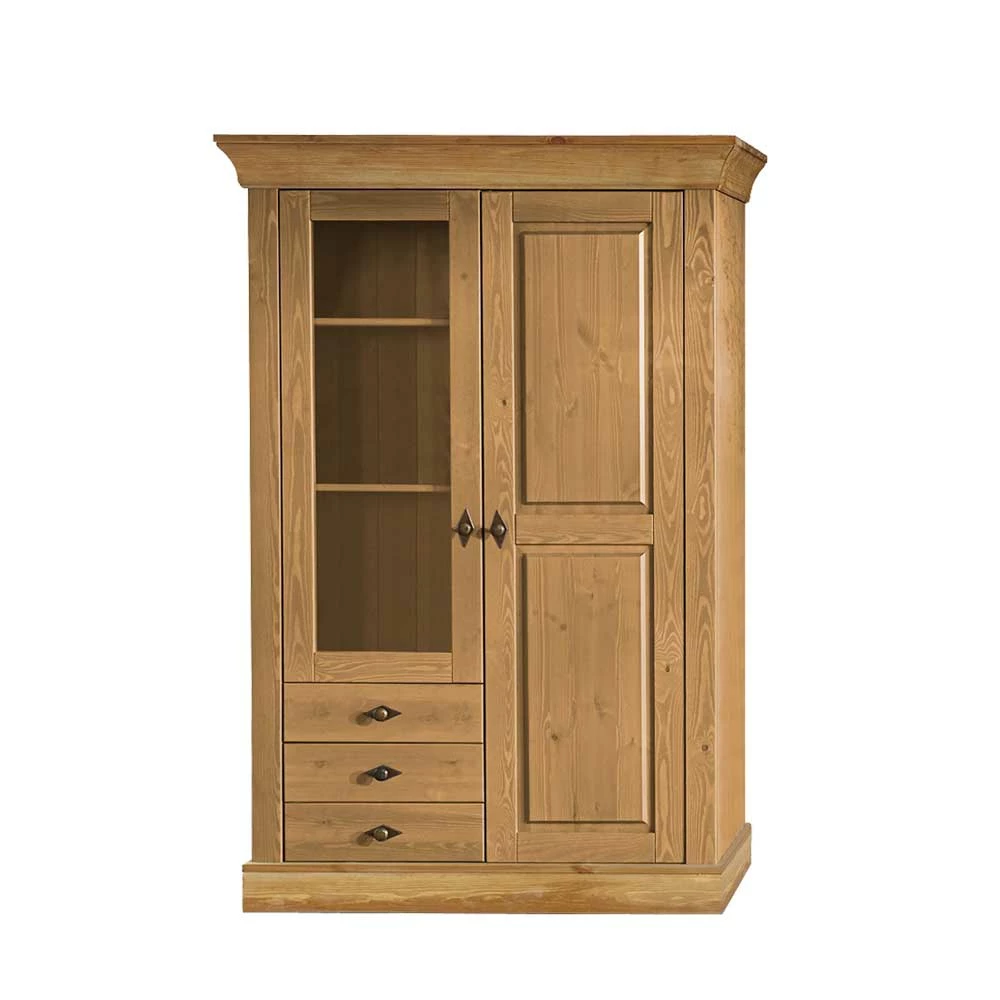 Landhaus Vitrine Piatra In Kiefer Natur Gelaugt