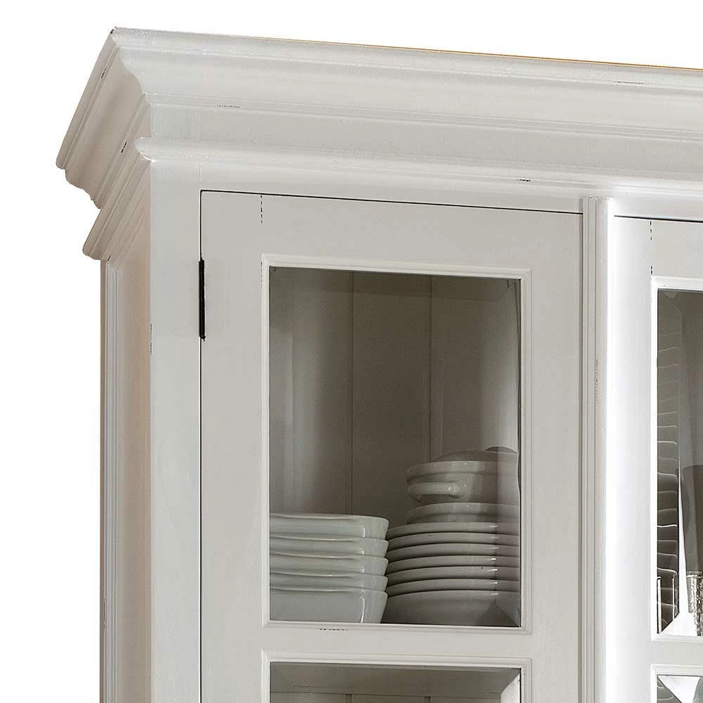 Landhaus Vitrine Mit Doppeltür Venzeno In Weiß – Bild 3