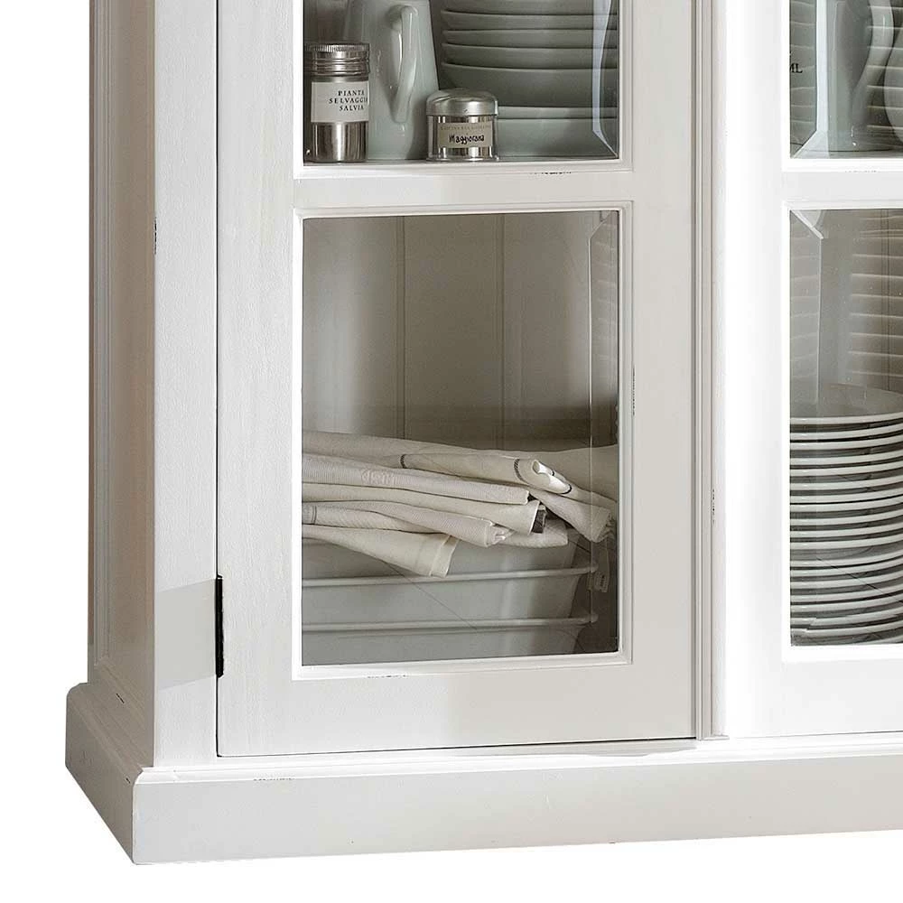 Landhaus Vitrine Mit Doppeltür Venzeno In Weiß – Bild 4
