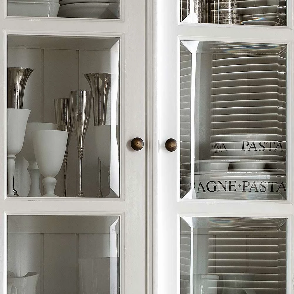 Landhaus Vitrine Mit Doppeltür Venzeno In Weiß – Bild 5