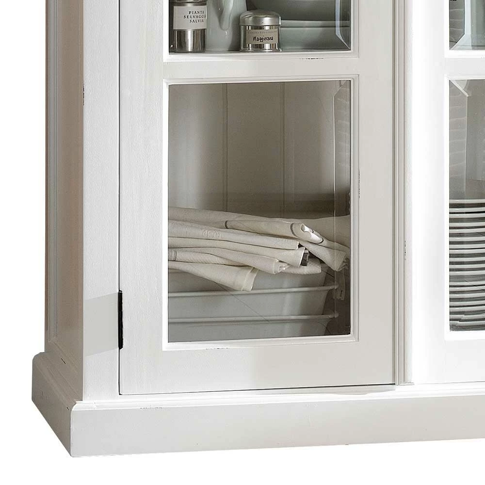 Landhaus Vitrine Mit Doppeltür Venzeno In Weiß – Bild 6