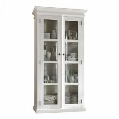 Landhaus Vitrine Mit Doppeltür Venzeno In Weiß
