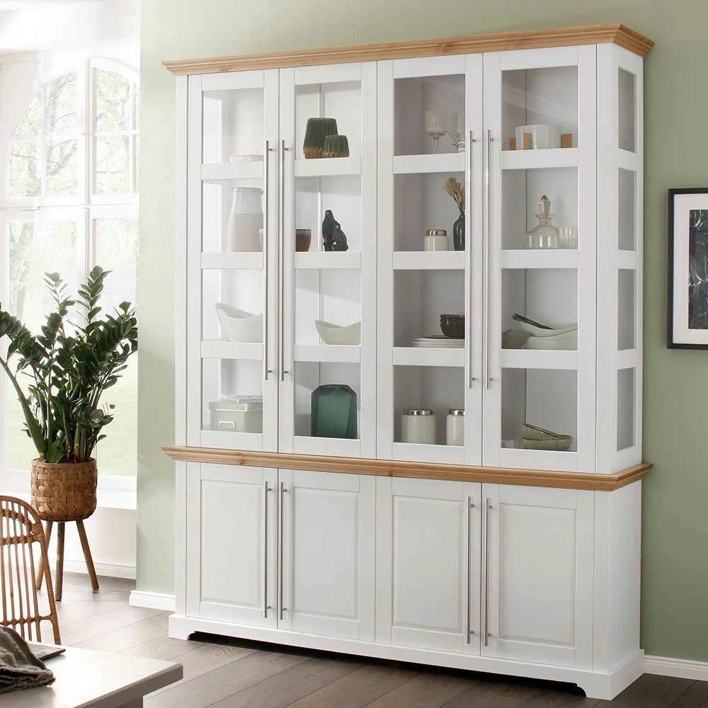 Landhaus Vitrinenschrank Mit Acht Türen - Eyzaco – Bild 2