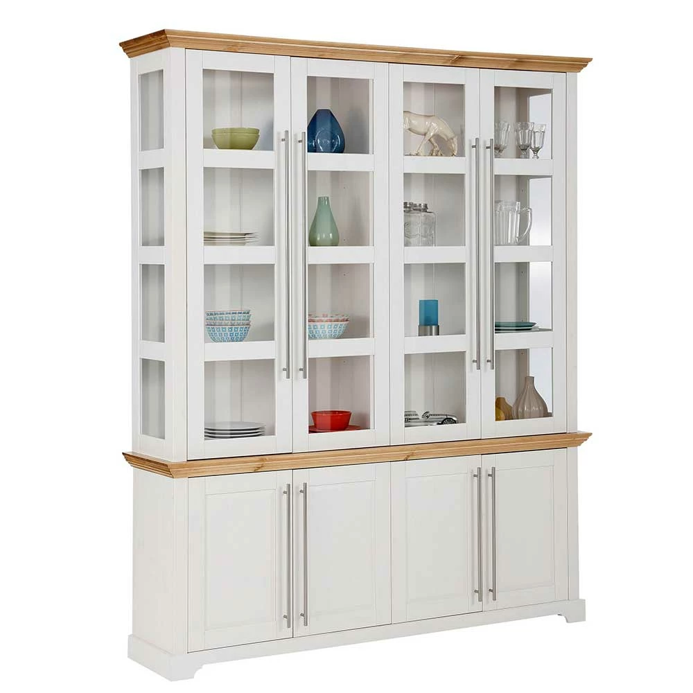 Landhaus Vitrinenschrank Mit Acht Türen - Eyzaco