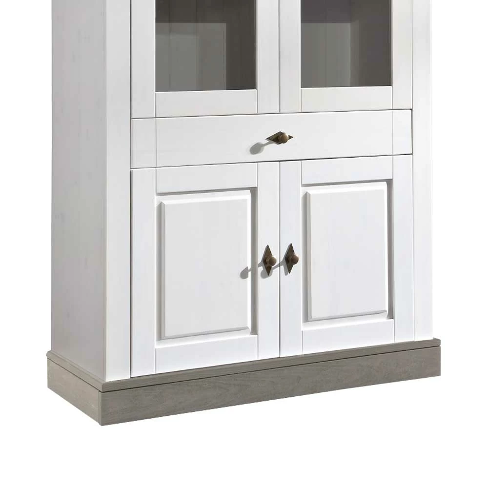 Landhausvitrine Mirandesca In Weiß Grau – Bild 4