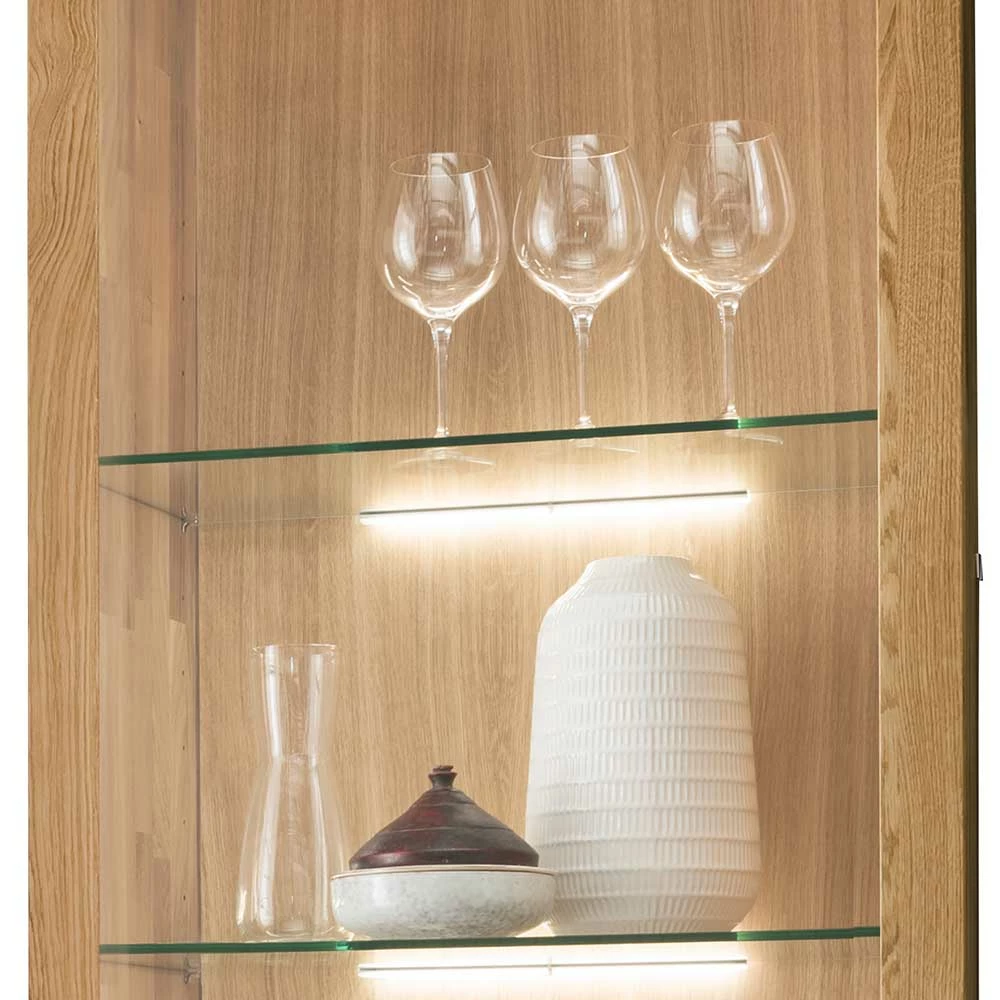 Massive Holzvitrine Aus Geölter Wildeiche - Loitons – Bild 4