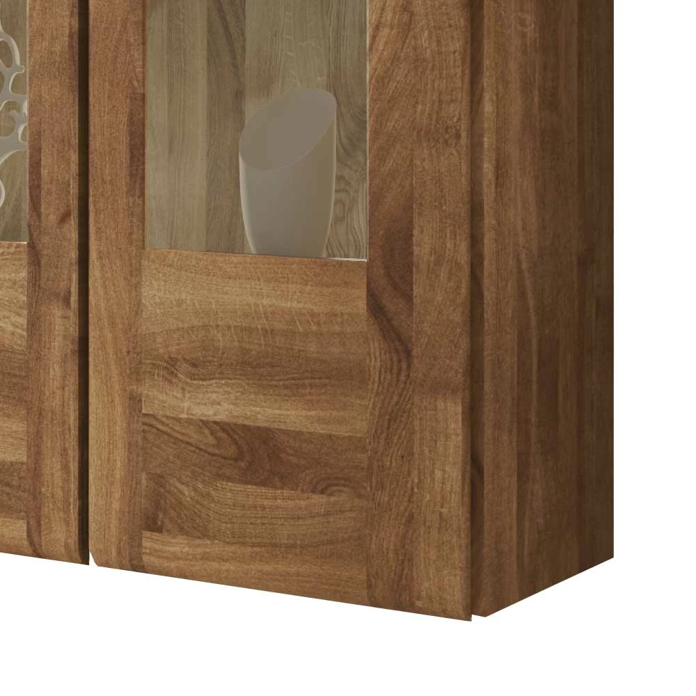 Massivholz Hängevitrine Vaskov Aus Wildeiche – Bild 4