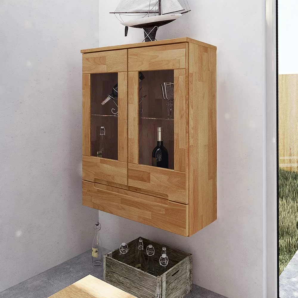 Massivholz Vitrine Vantonio Aus Buche Geölt – Bild 2
