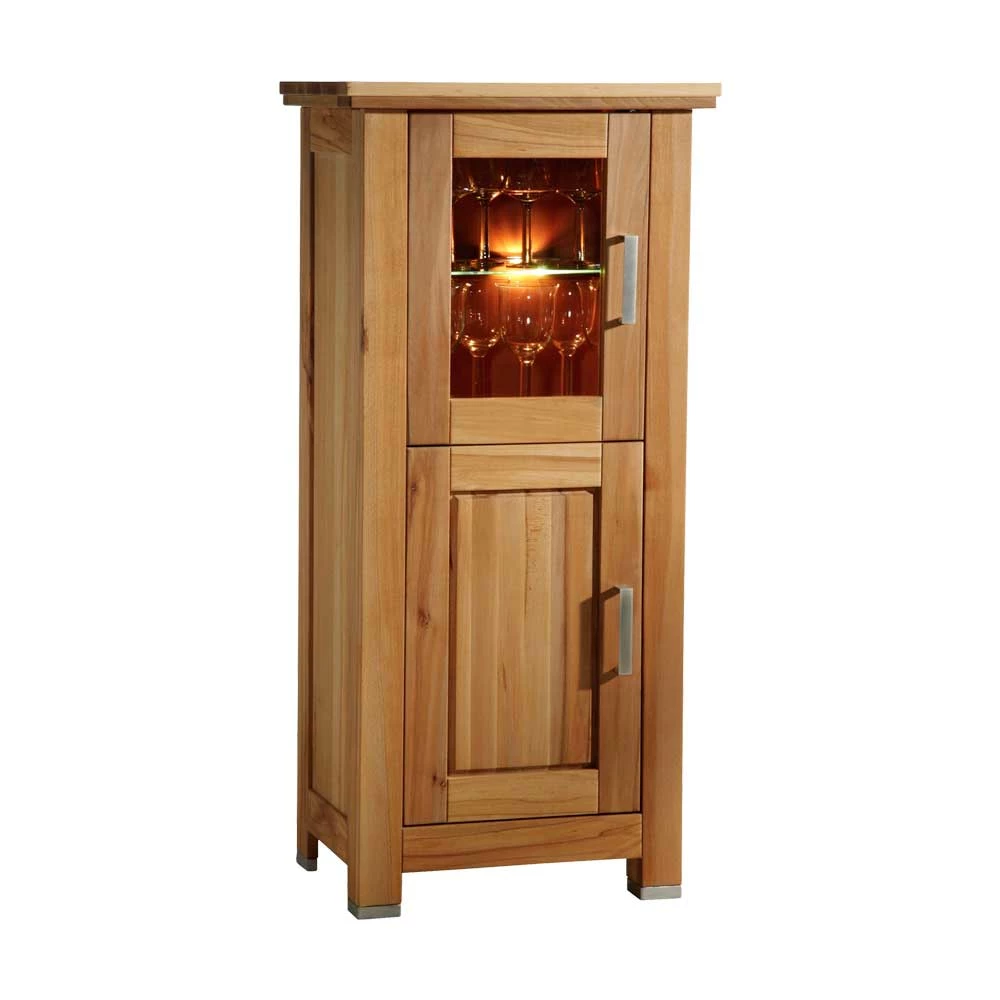 Massivholz Vitrine Jassona Aus Kernbuche Geölt