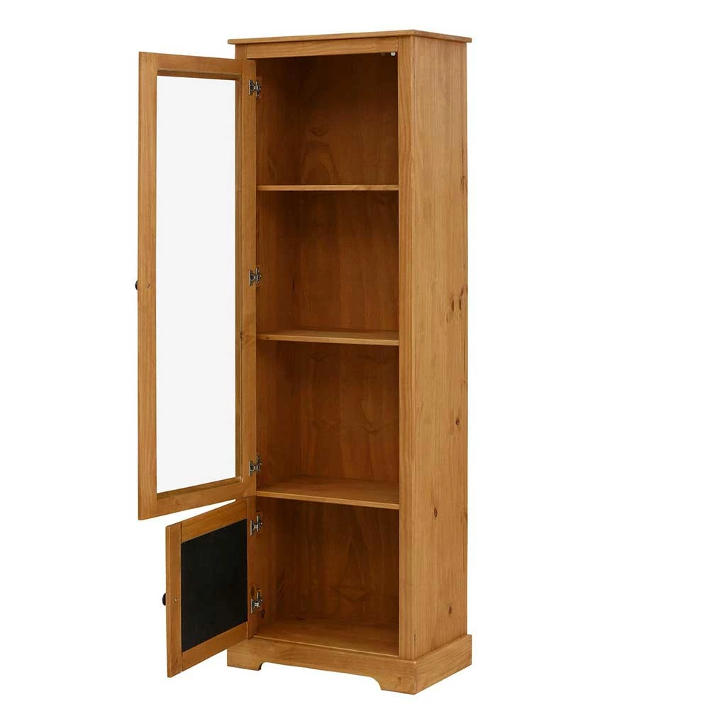 Massivholz Vitrine Mit Geflecht Einsatz - Ailos – Bild 4