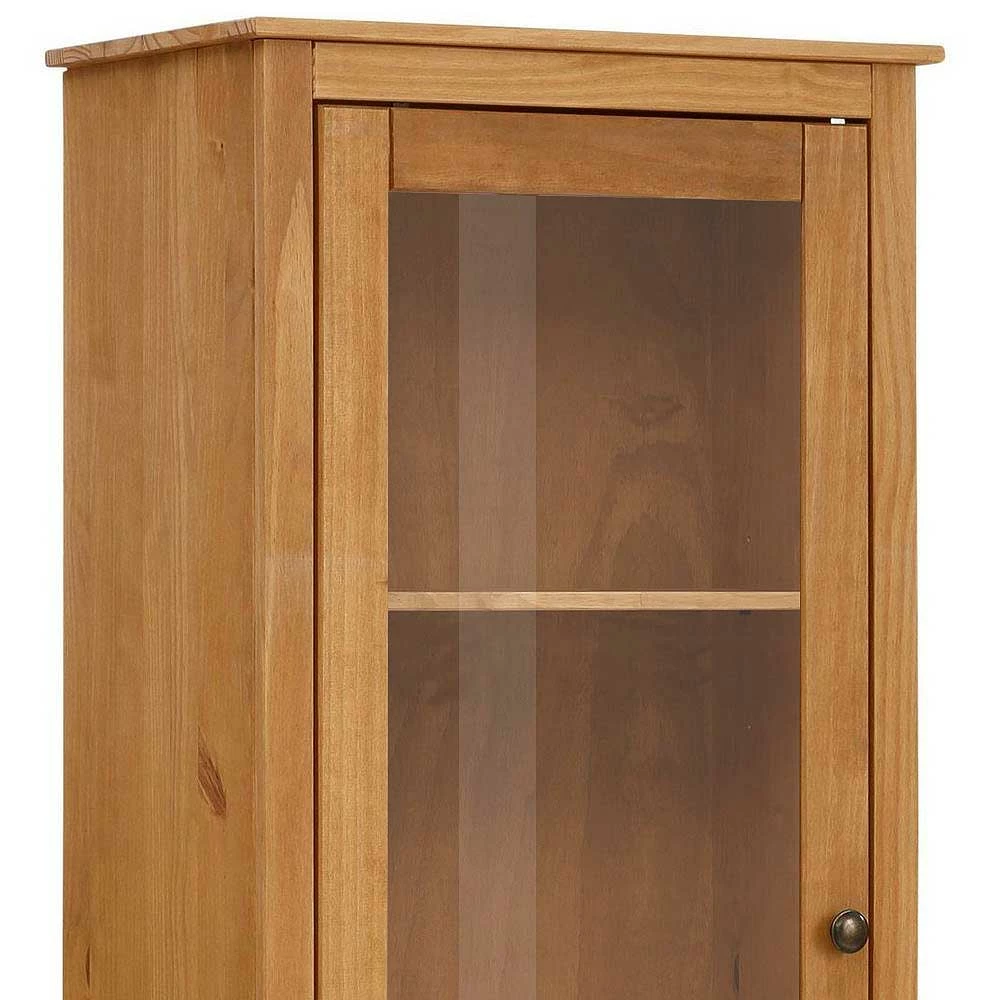 Massivholz Vitrine Mit Geflecht Einsatz - Ailos – Bild 5