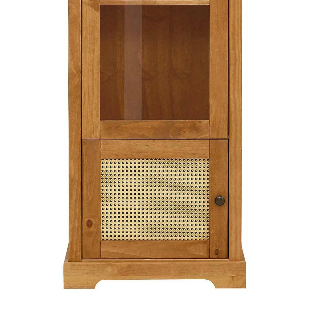 Massivholz Vitrine Mit Geflecht Einsatz - Ailos – Bild 6