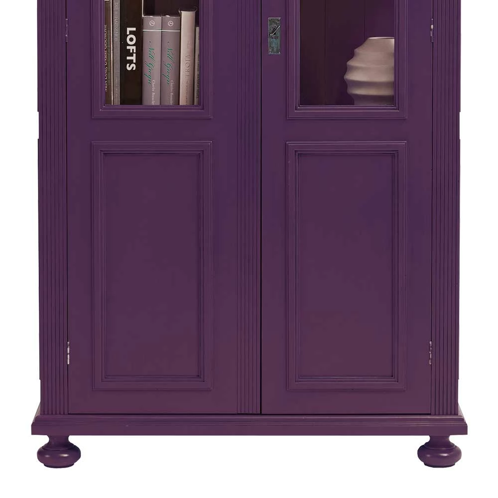 Massivholz Vitrine Siza In Violett – Bild 3