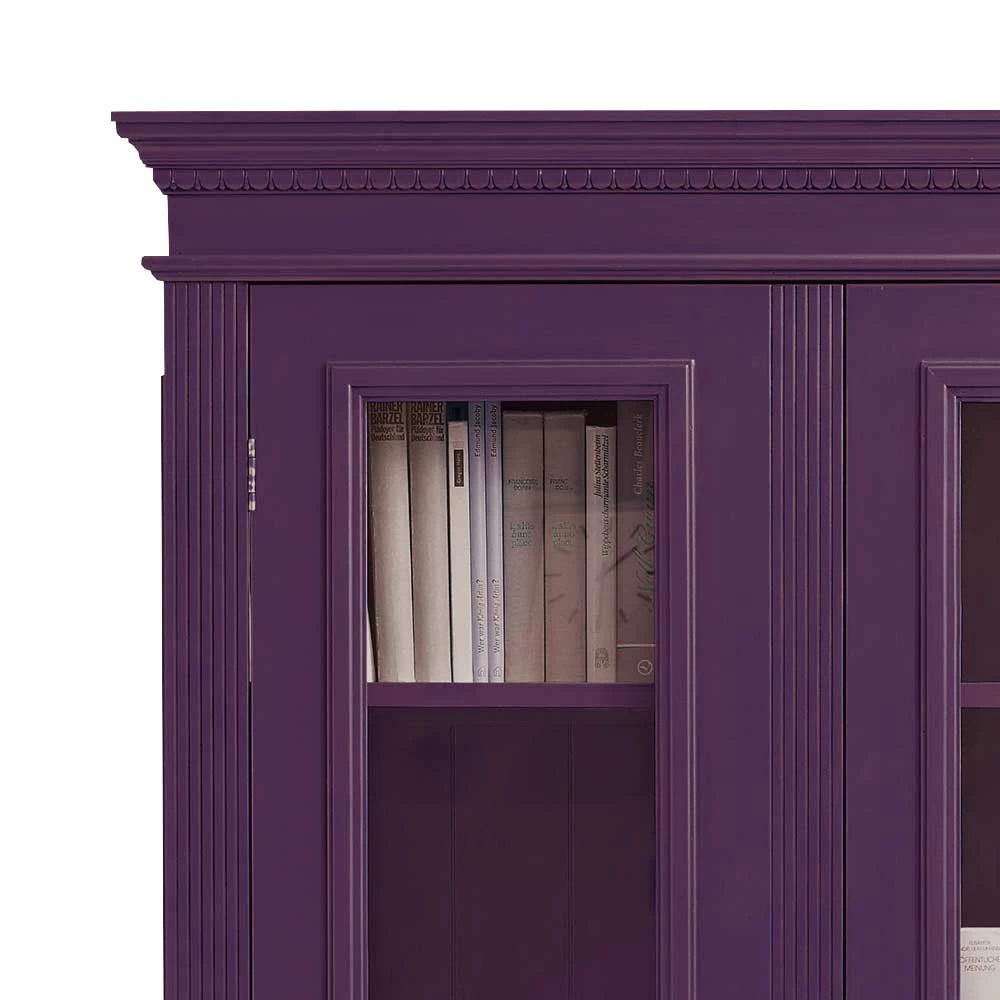 Massivholz Vitrine Siza In Violett – Bild 5