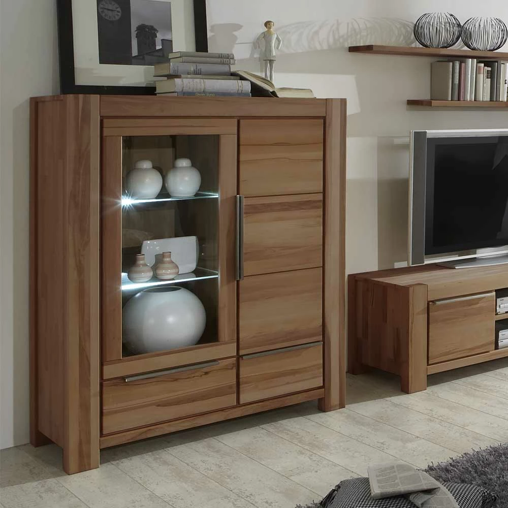 Massivholz Vitrine Grenvana Aus Wildeiche – Bild 2