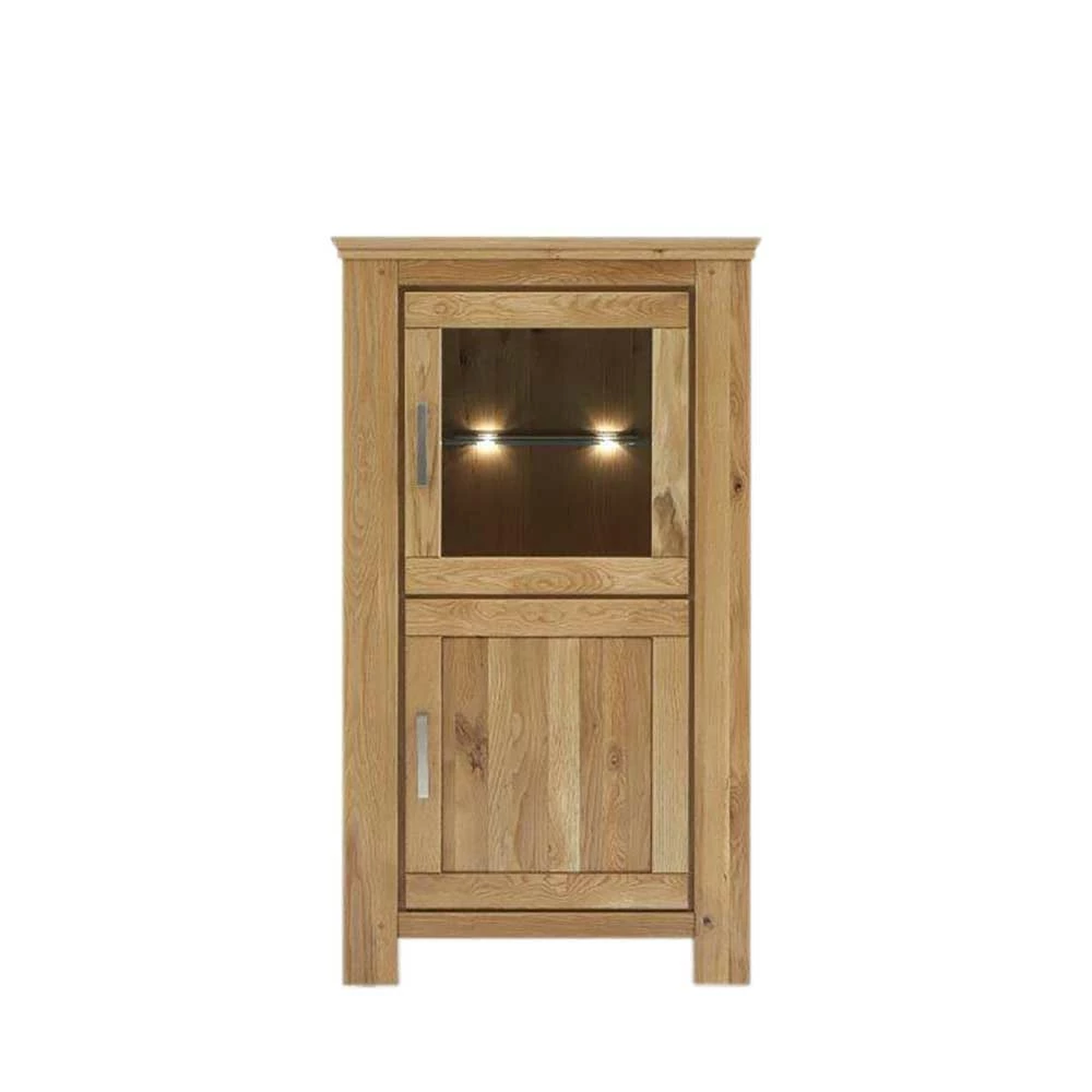 Massivholz Vitrine Ladressa Aus Wildeiche Geölt – Bild 2