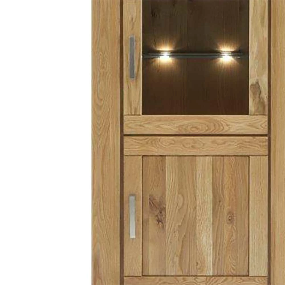 Massivholz Vitrine Ladressa Aus Wildeiche Geölt – Bild 5
