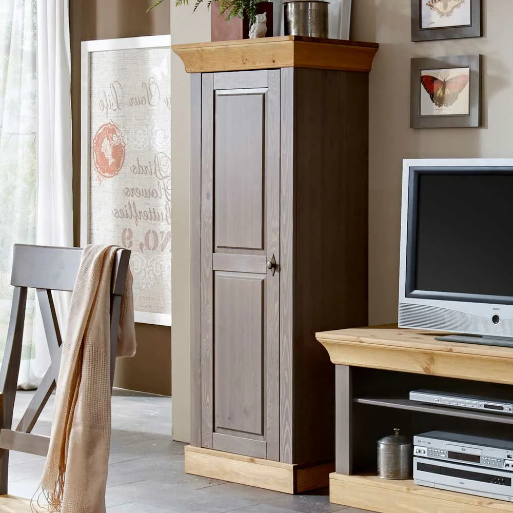 Massivholzschrank Cempino In Grau – Bild 2