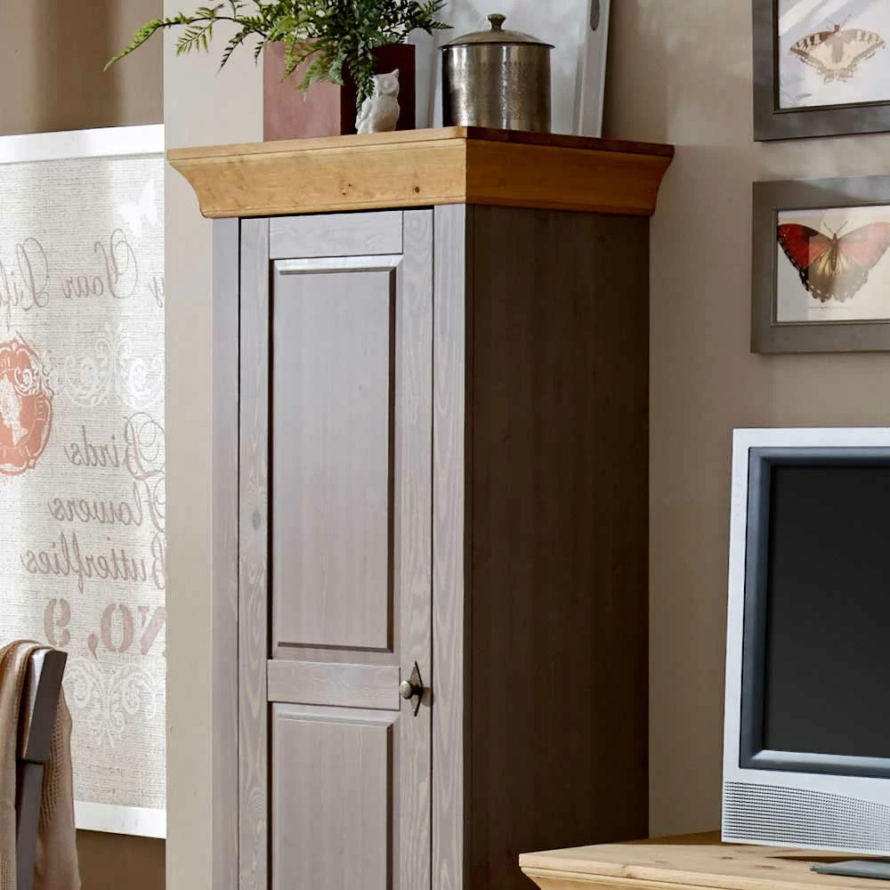 Massivholzschrank Cempino In Grau – Bild 3