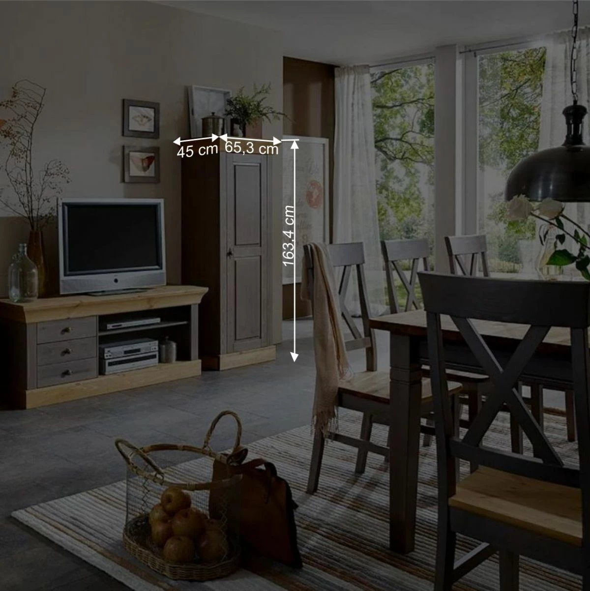 Massivholzschrank Cempino In Grau – Bild 6