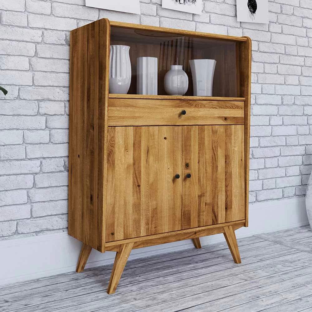 Mid Century Wildeiche Schrank Geölt - Hardus I – Bild 3