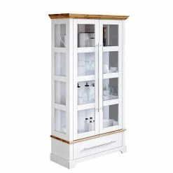 Modern Country Vitrinenschrank Zweifarbig - Eyzaco