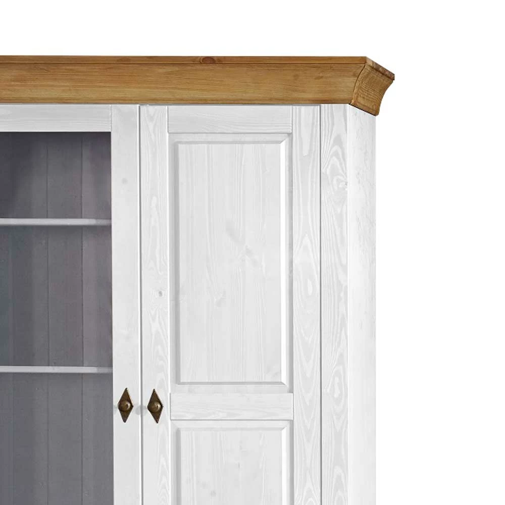 Niedrige Vitrine Sibiuta Im Landhaus Look – Bild 3