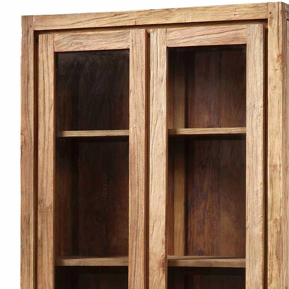 Recyclingholz Vitrinenschrank Aus Teak - Ciola – Bild 3