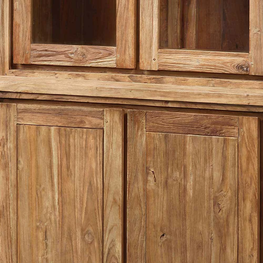Recyclingholz Vitrinenschrank Aus Teak - Ciola – Bild 5