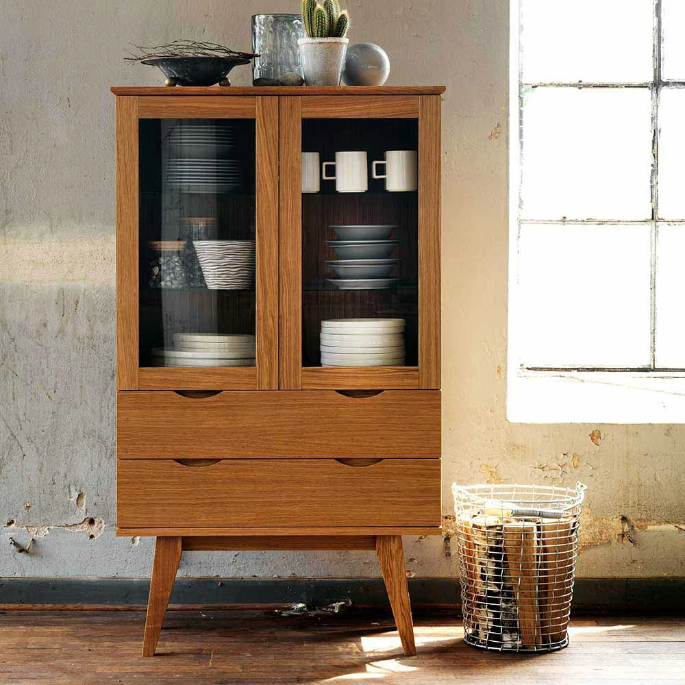 Retro Vitrine In Eichefarben - Number – Bild 2