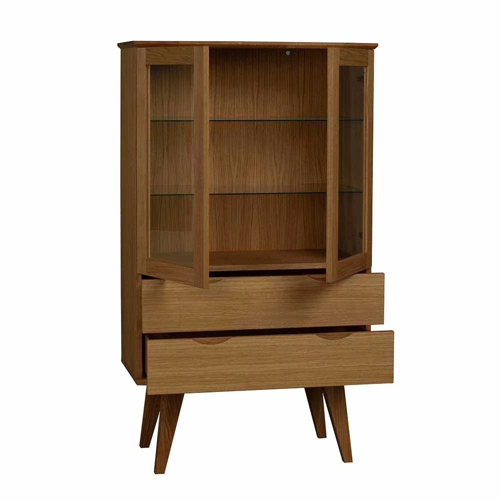 Retro Vitrine In Eichefarben - Number – Bild 4