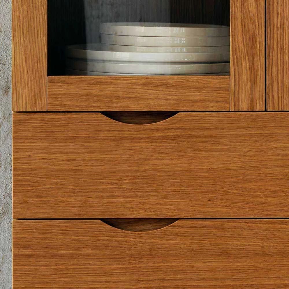 Retro Vitrine In Eichefarben - Number – Bild 5