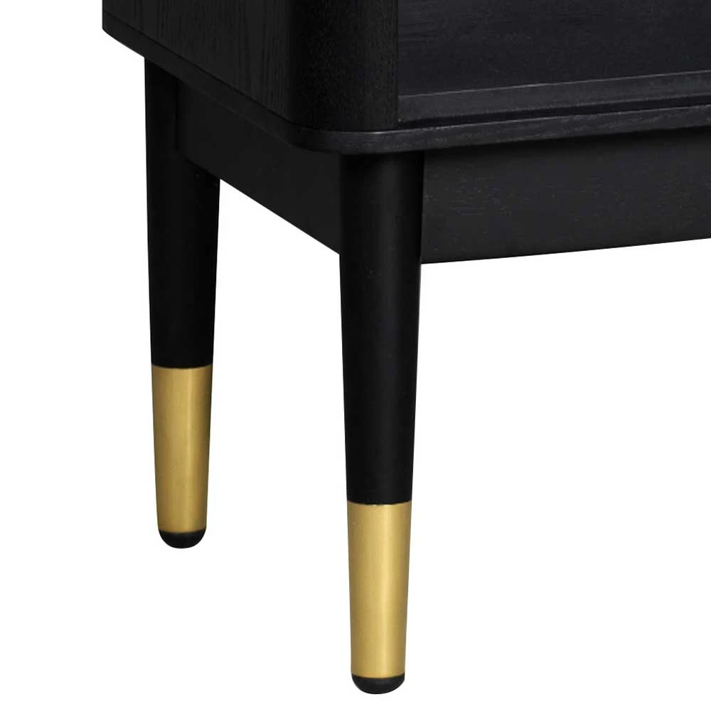 Schwarzes Regal Mit Schubladen 60x170x35 - Orgevia – Bild 6