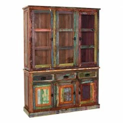 Shabby Chic Buffetschrank In Braun Bunt - Jamaica
