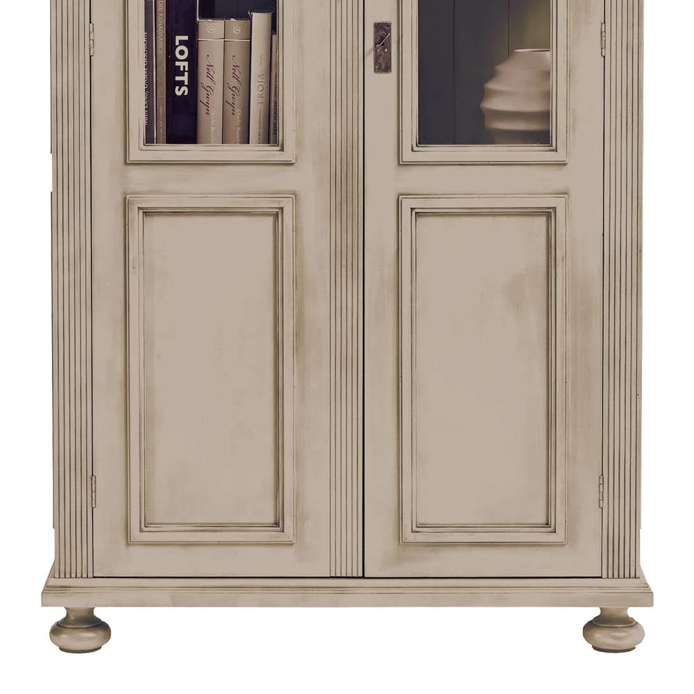 Shabby Chic Vitrine Bairika In Grau – Bild 3